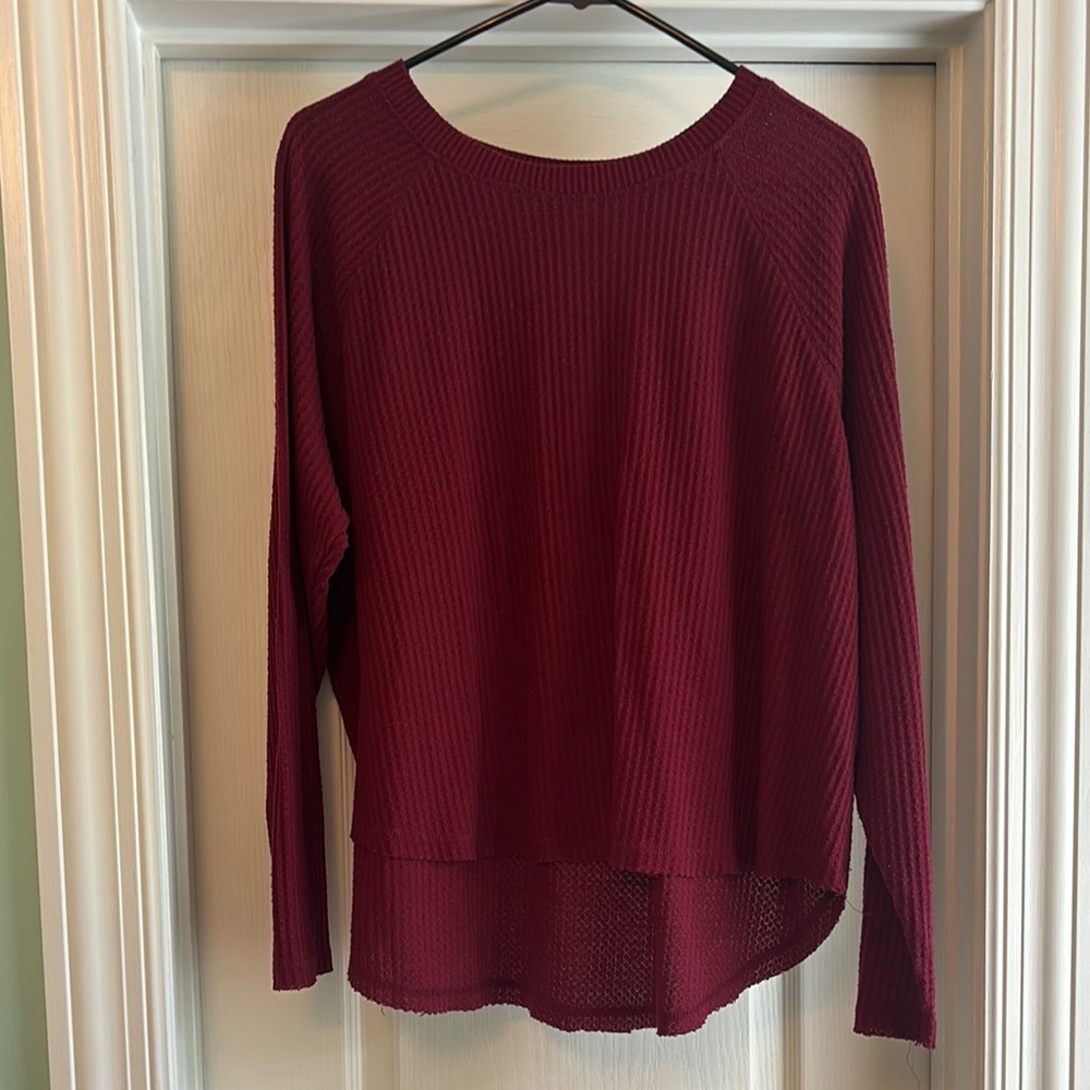 Burgundy Knit Sweater
